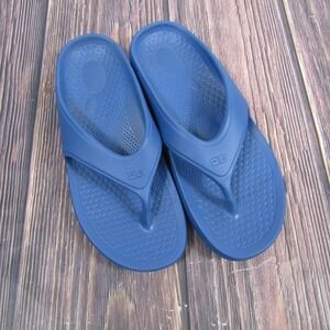 Spenco Sandals Mens Size 7 Blue Flip Flops Arch Support Comfort EVA Foam Beach